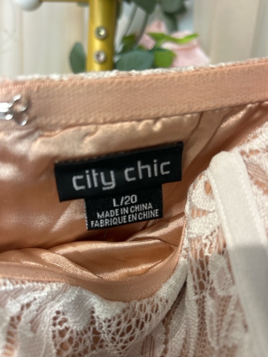 City Chic Ivory Strapless Lace Dress Corset Midi Wedding Bridal Shower Formal - Picture 6 of 6